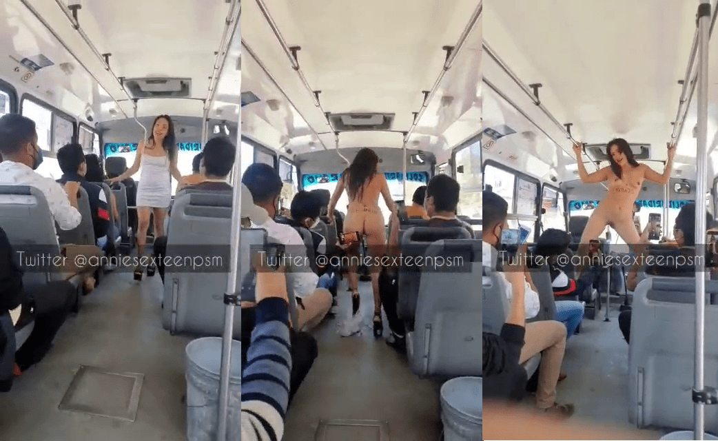 Portada de Chica Mexicana Desnuda en el transporte publico