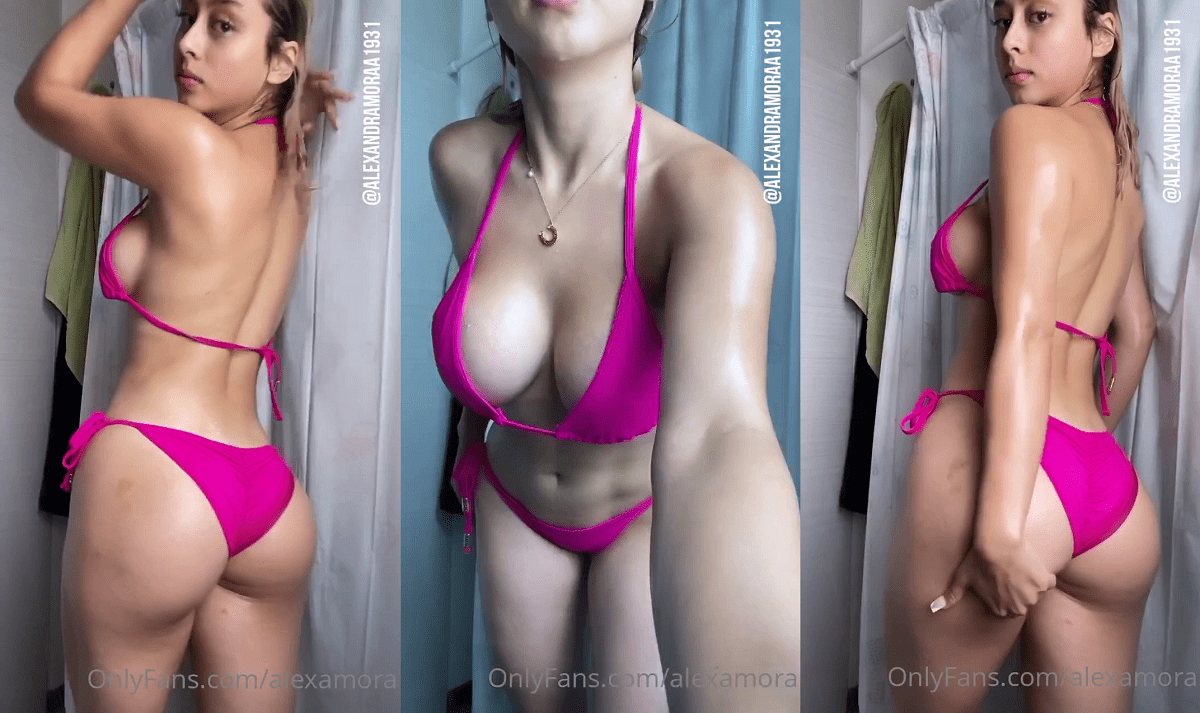 Portada de Alexandra Mora video en bikini rojo cachonda #2 OnlyFans