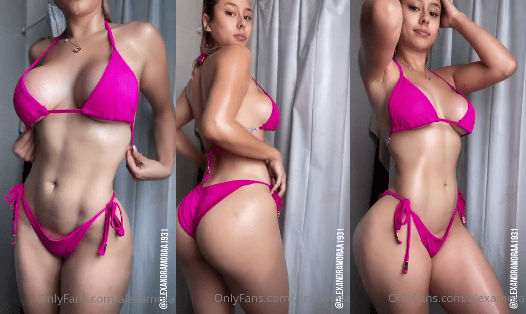 Portada de Alexandra Mora video en bikini rojo cachonda #3 OnlyFans